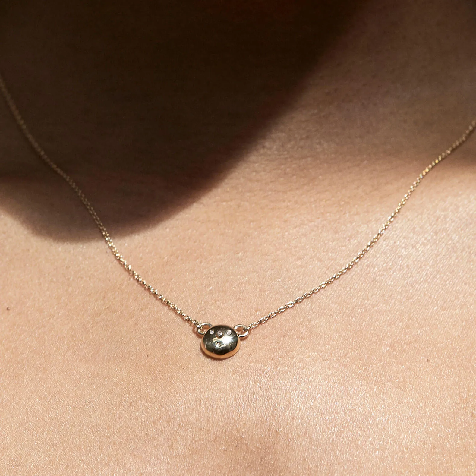 Gold Bear Diamond Necklace