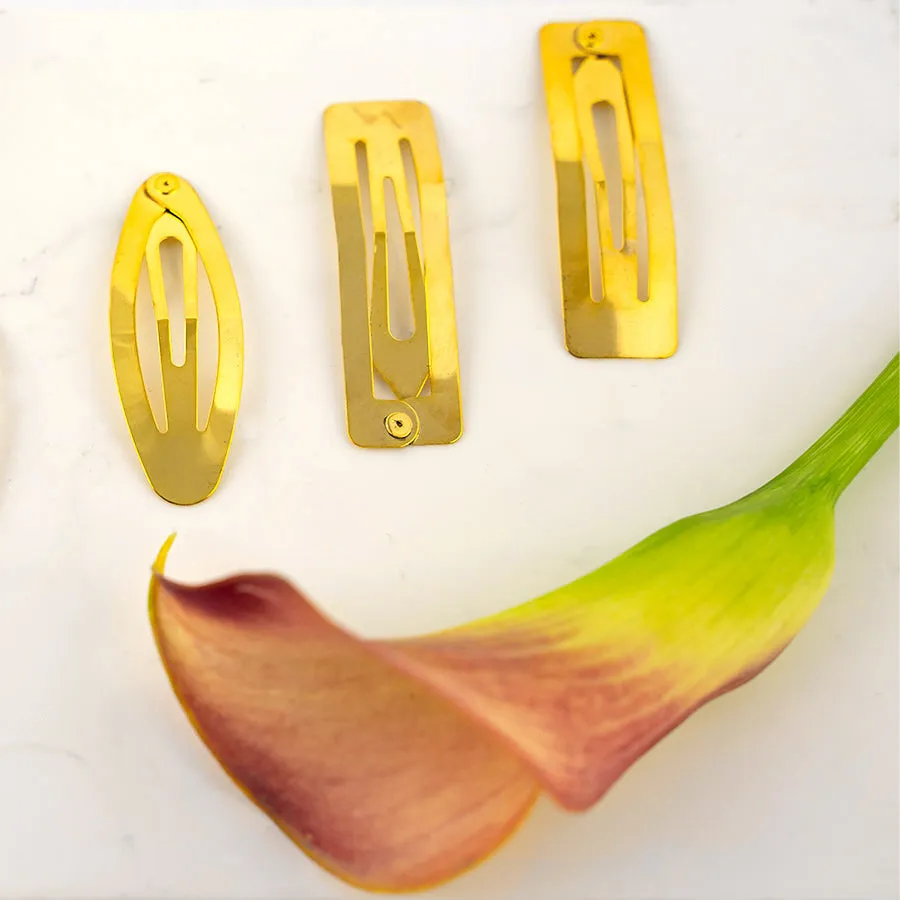 Gold Colored Snap Clip - Pack of 6