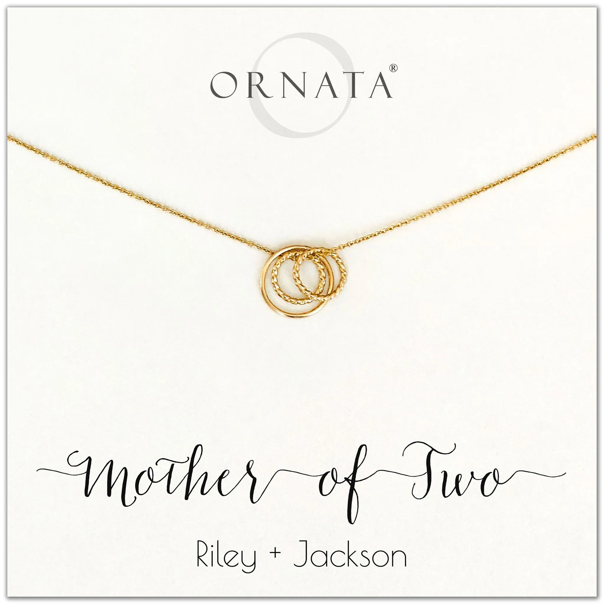 Gold Filled “Mother of Two” Necklace | One Adult & Two Children
