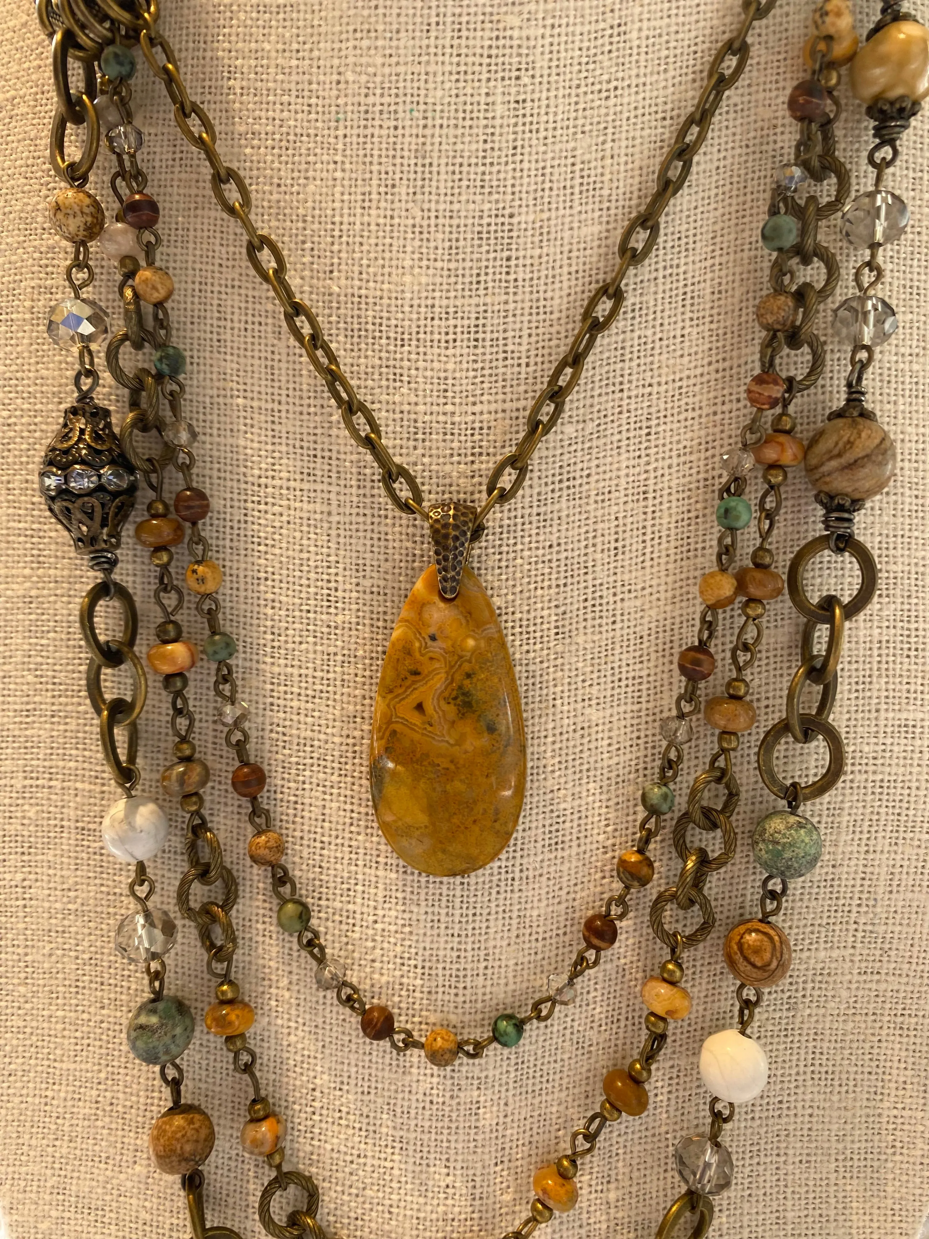 Gold Four Tiered Necklace