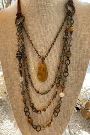Gold Four Tiered Necklace