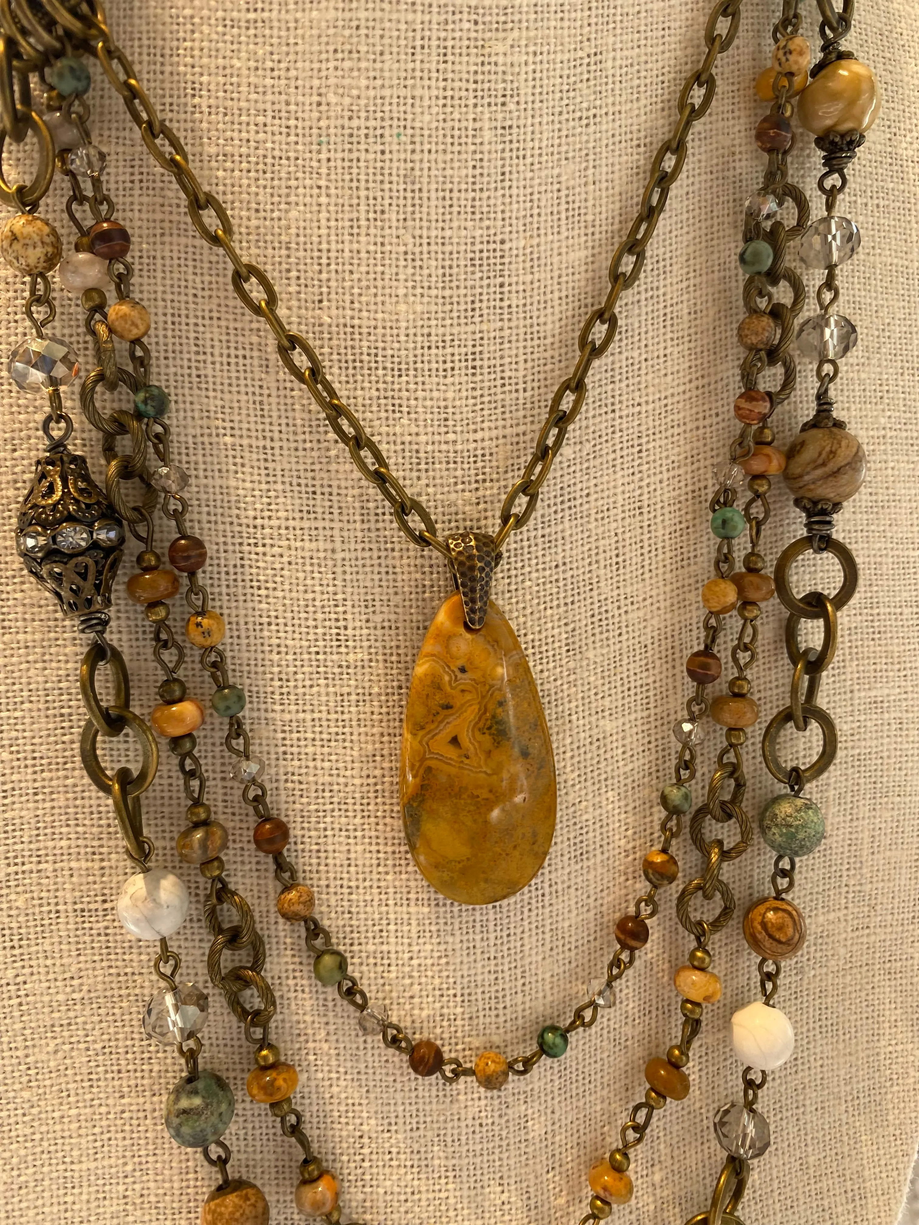 Gold Four Tiered Necklace