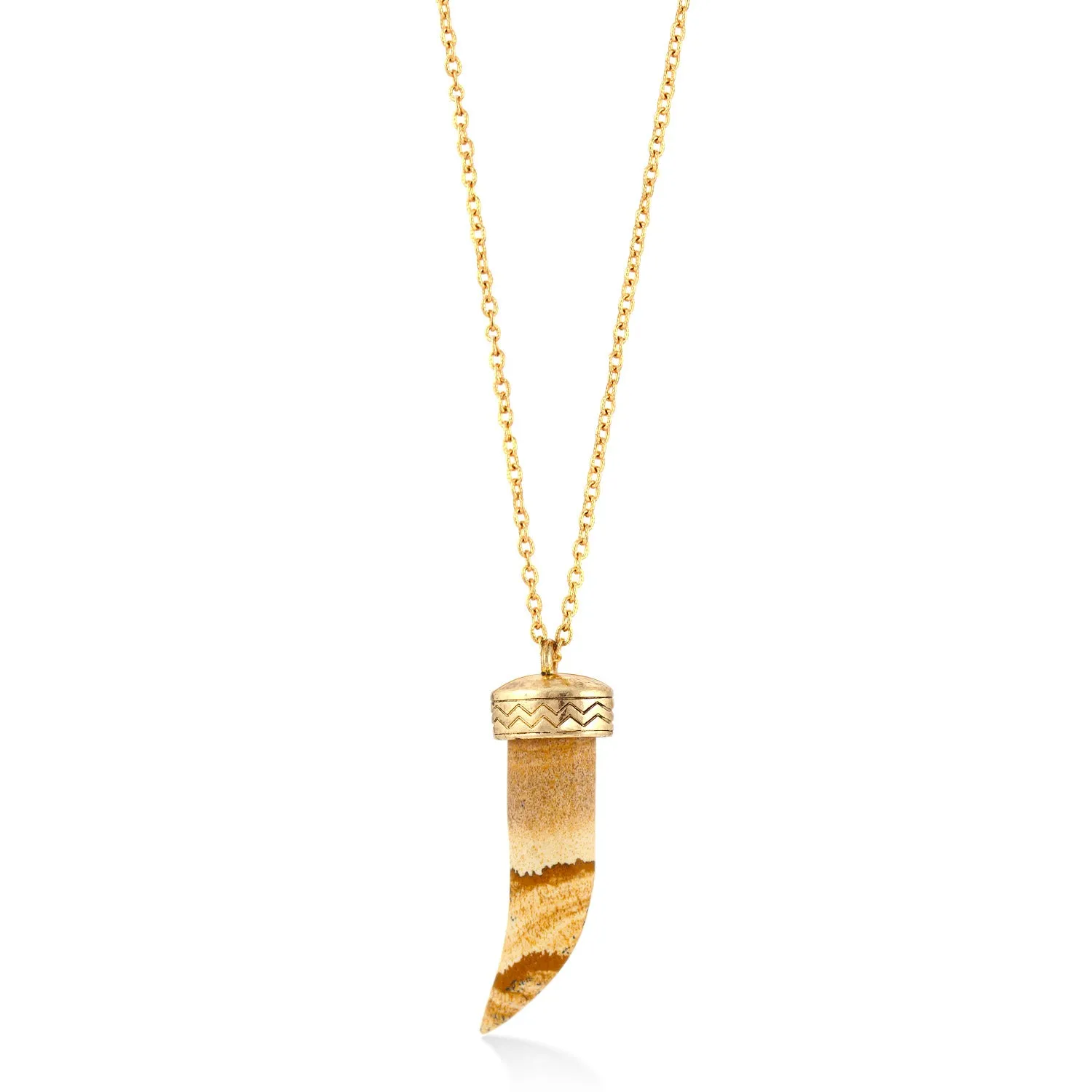 GOLD HORN PENDANT  NECKLACES #HNN86230-1 (SB15)