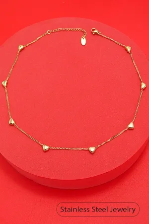 Gold Multi Heart Necklace