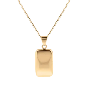 Gold Rectangle Pendant Urn (10K)