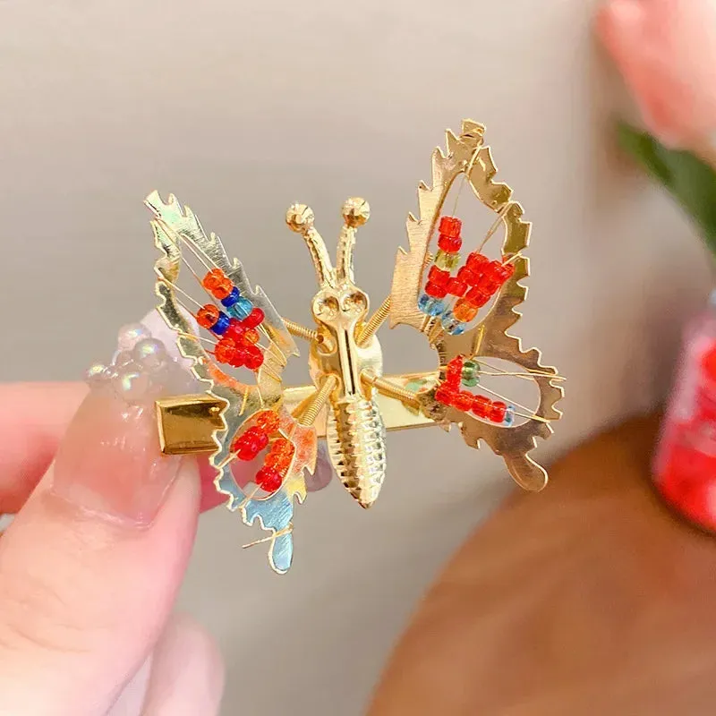 Golden Butterfly Hairpin Vintage Charm