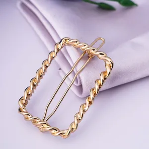 Golden Sqaure Hair Clip