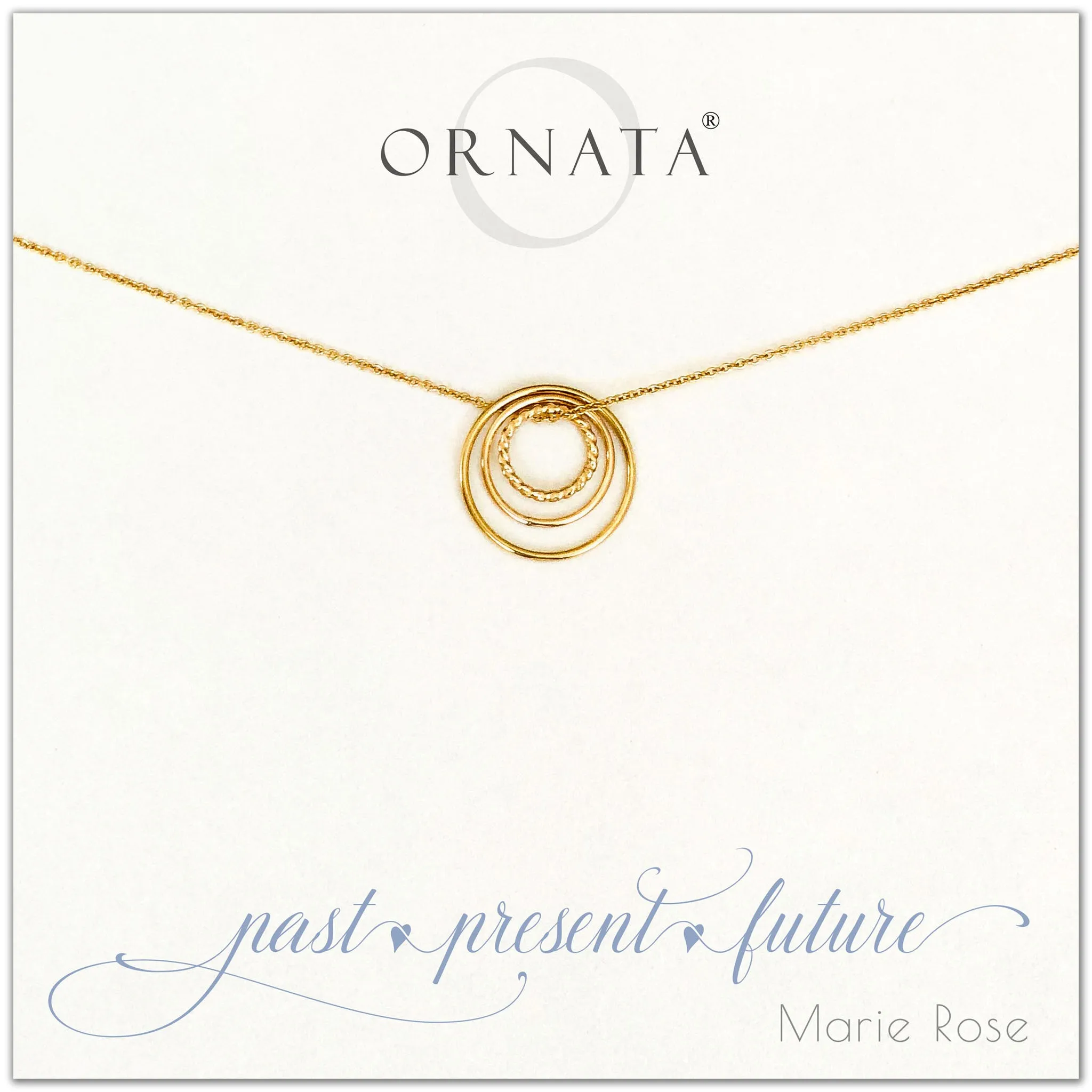 Graduation Gifts | Past Present Future Gold Filled Necklace - Personalized