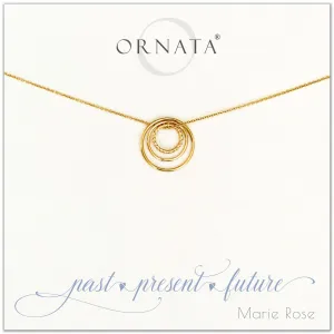 Graduation Gifts | Past Present Future Gold Filled Necklace - Personalized