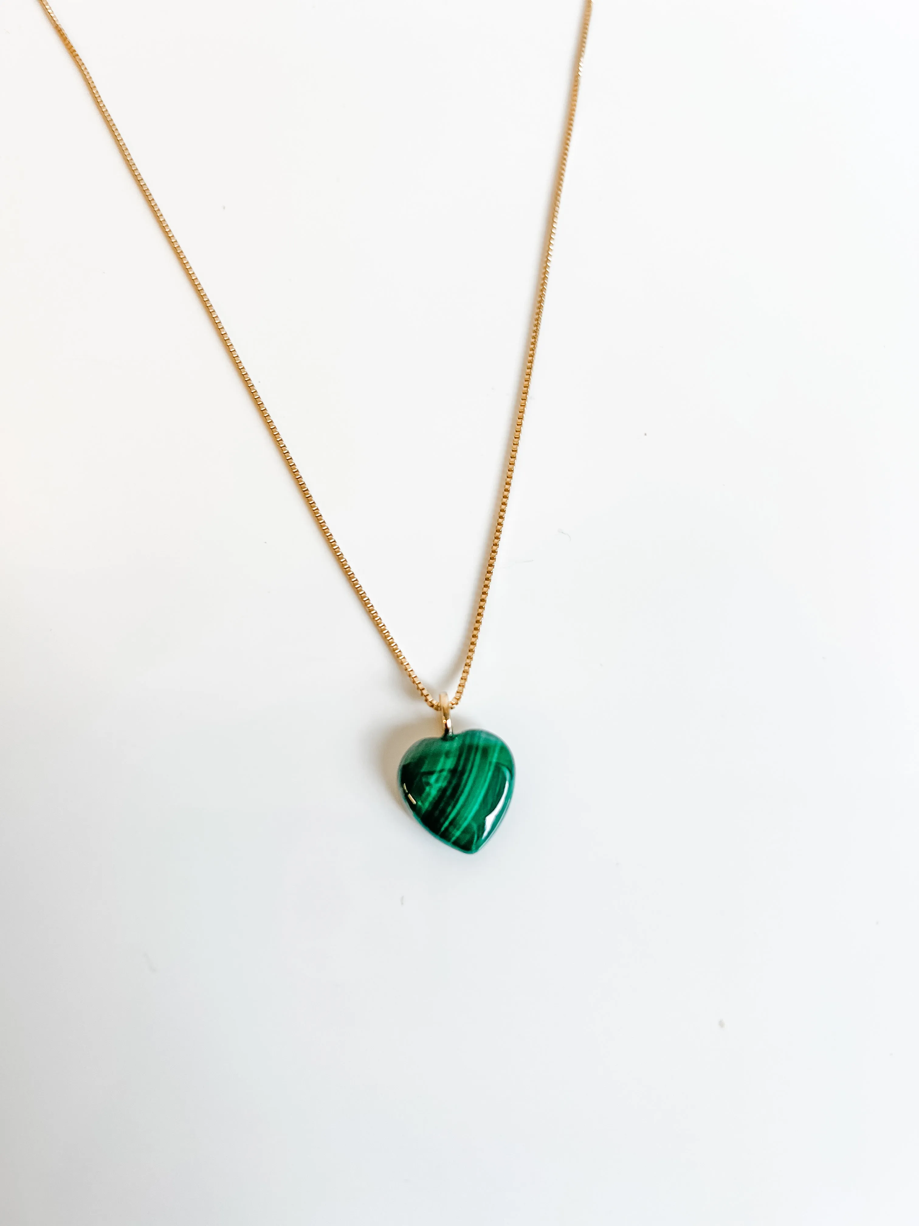 GREEN MALACHITE HEART