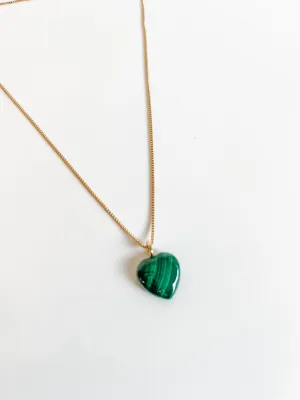 GREEN MALACHITE HEART