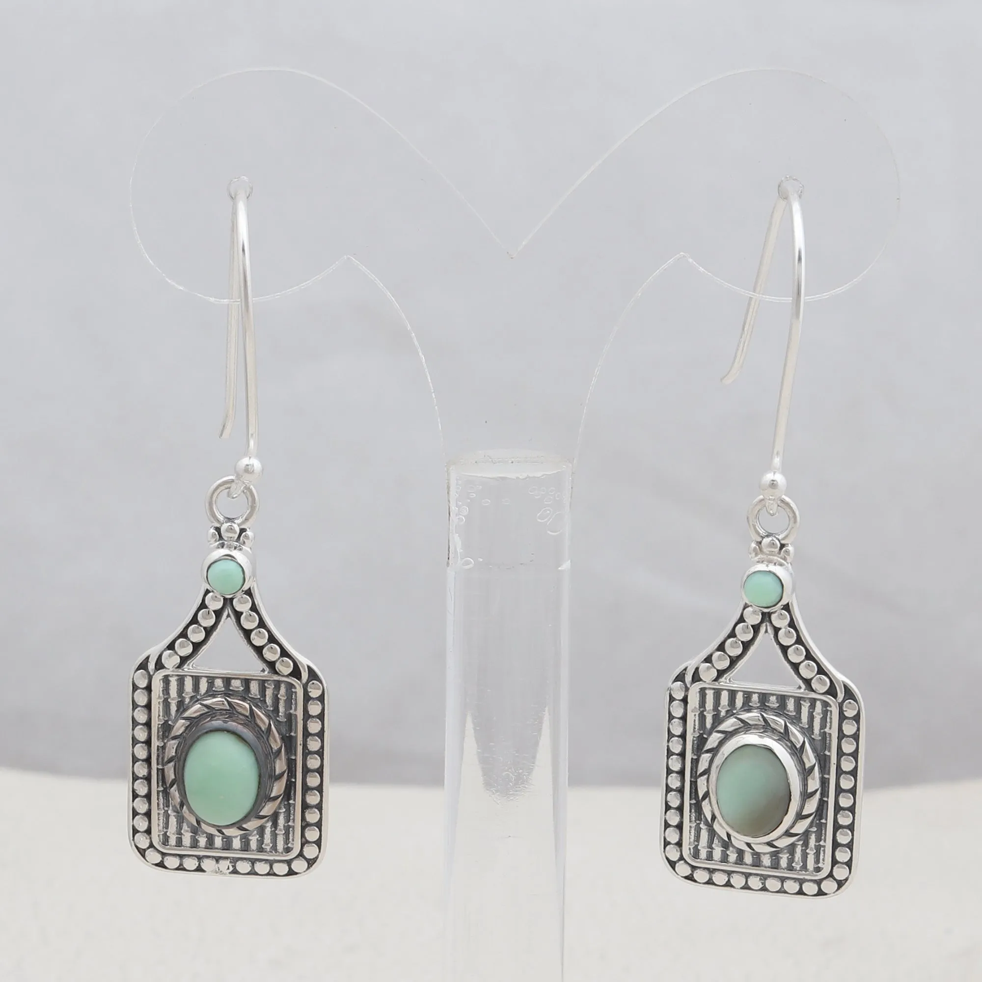 Green Opal Silver Jewelry Set