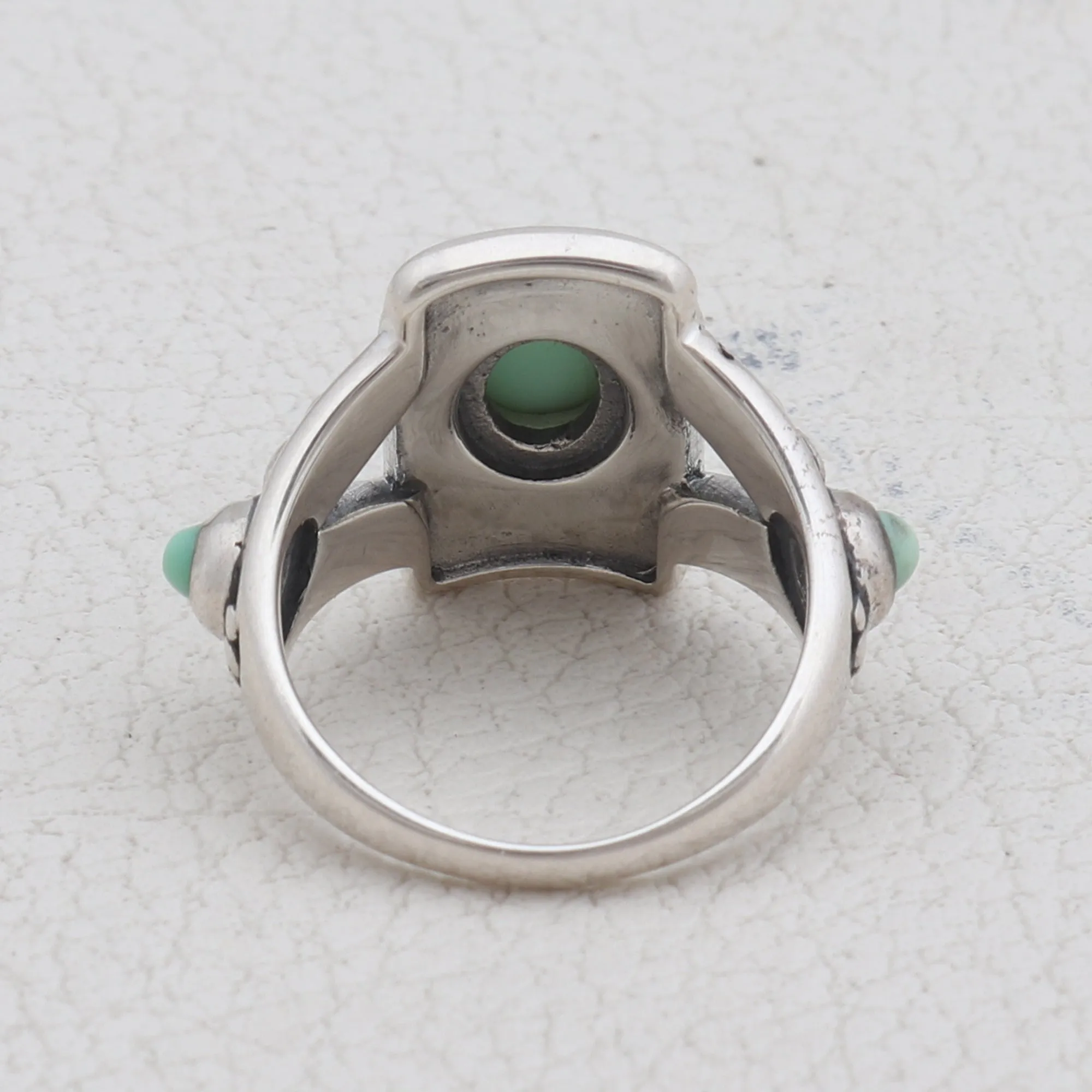 Green Opal Silver Jewelry Set