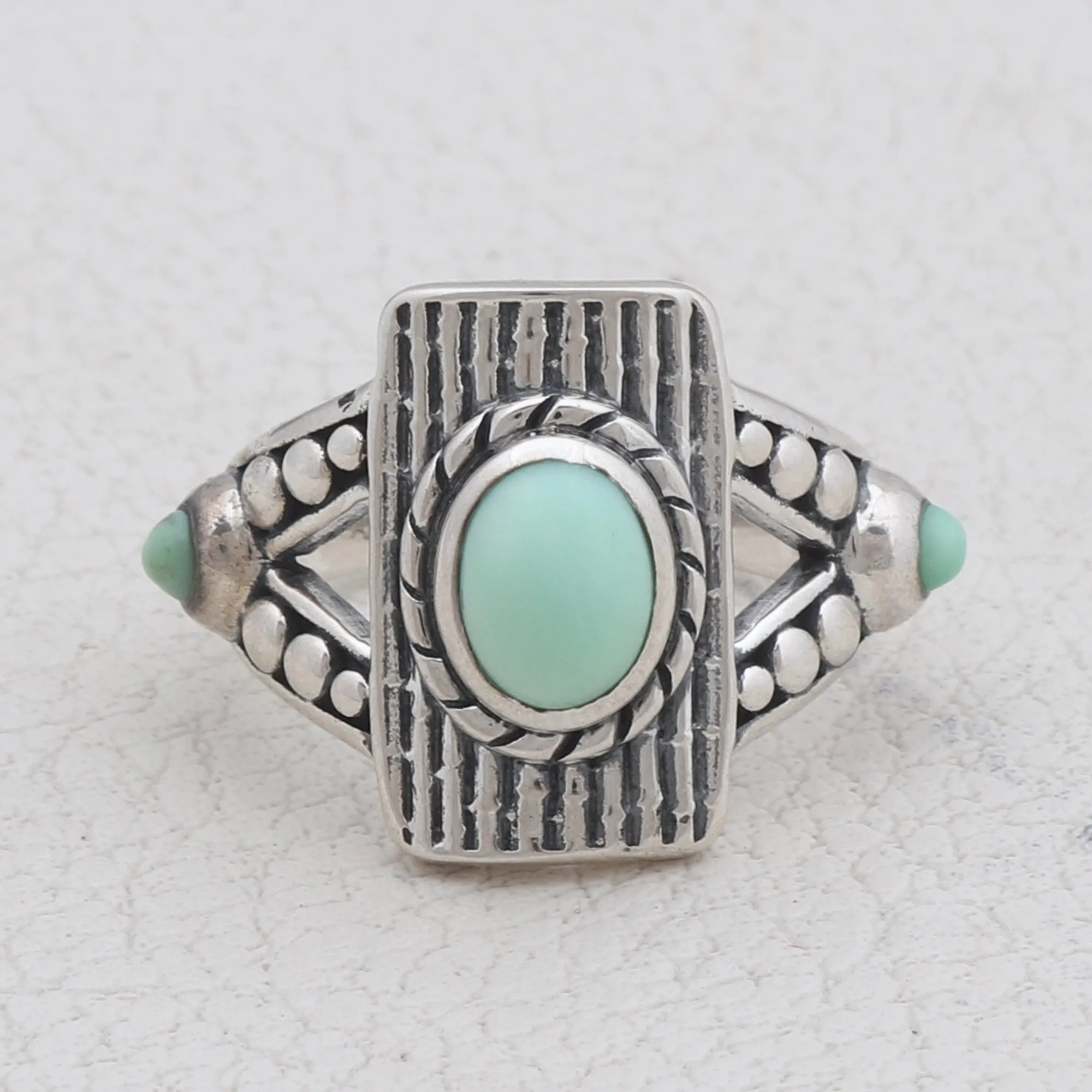 Green Opal Silver Jewelry Set
