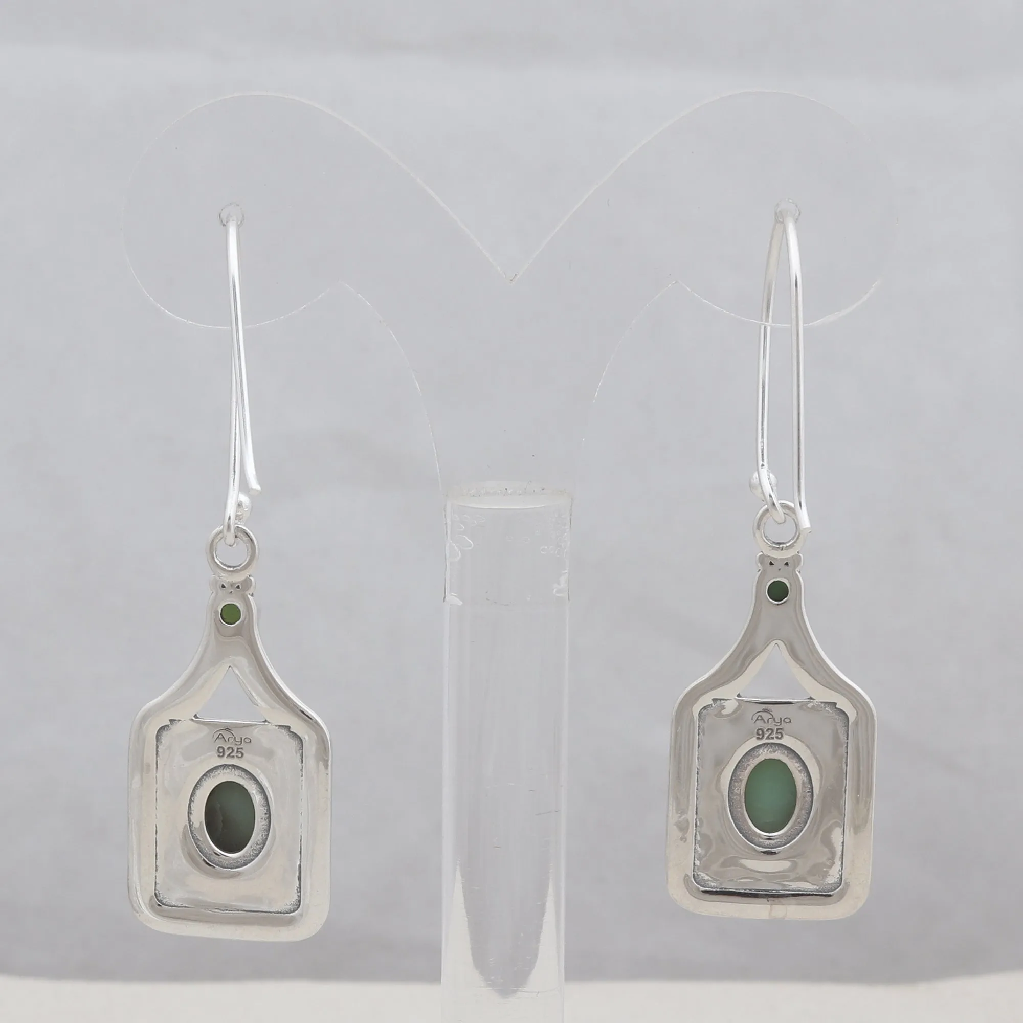 Green Opal Silver Jewelry Set