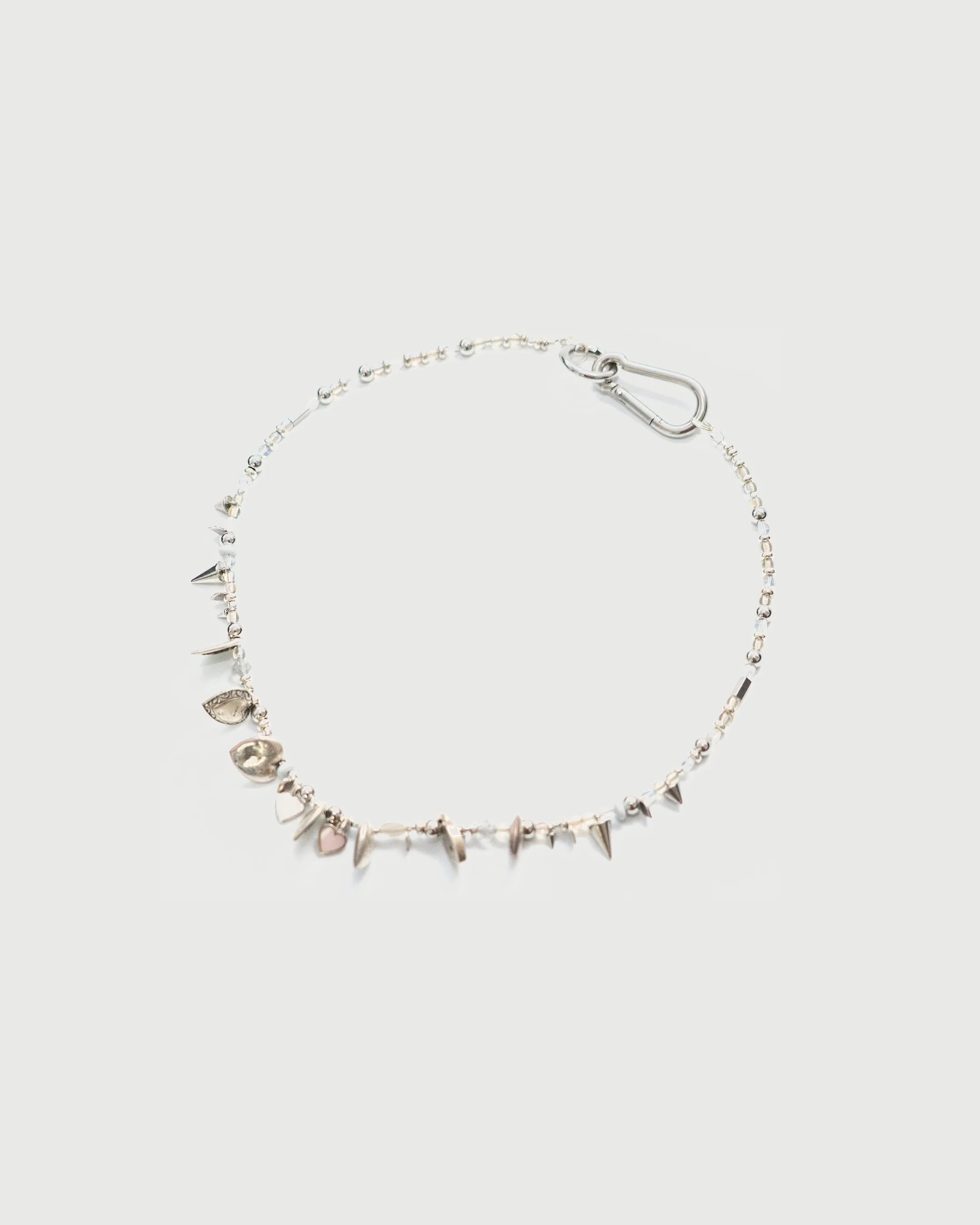 GREY WOLF HEART NECKLACE