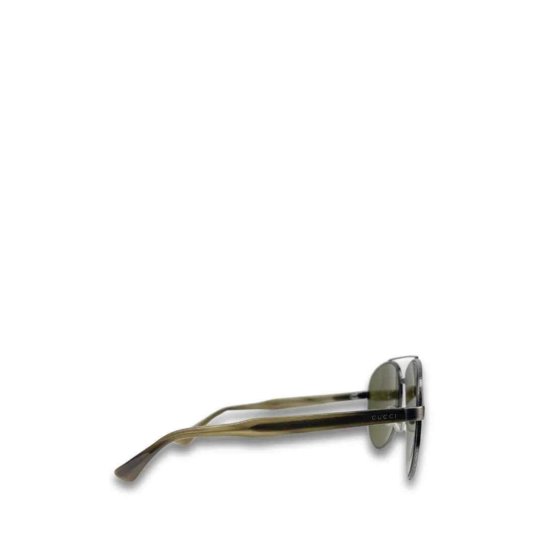 Gucci Khaki Aviator Sunglasses