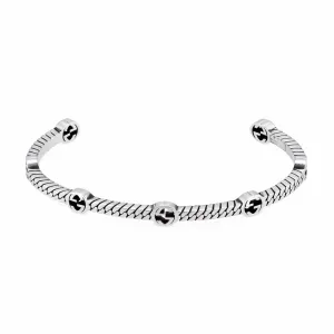 Gucci Silver Interlocking G Cuff Bracelet