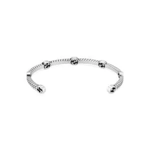 Gucci Silver Interlocking G Cuff Bracelet