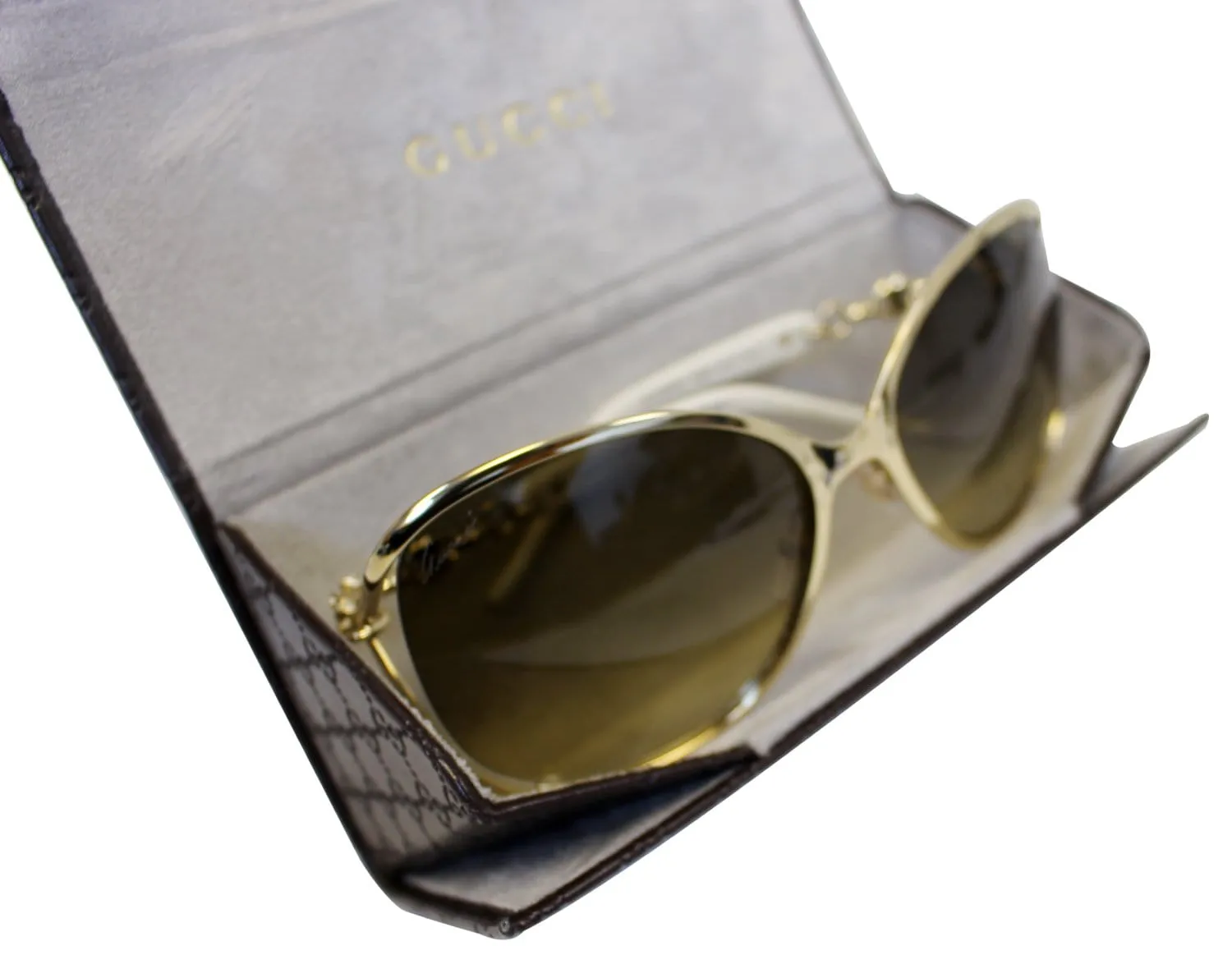 GUCCI Women's GG 4250/N/S Gold/Brown Sunglasses