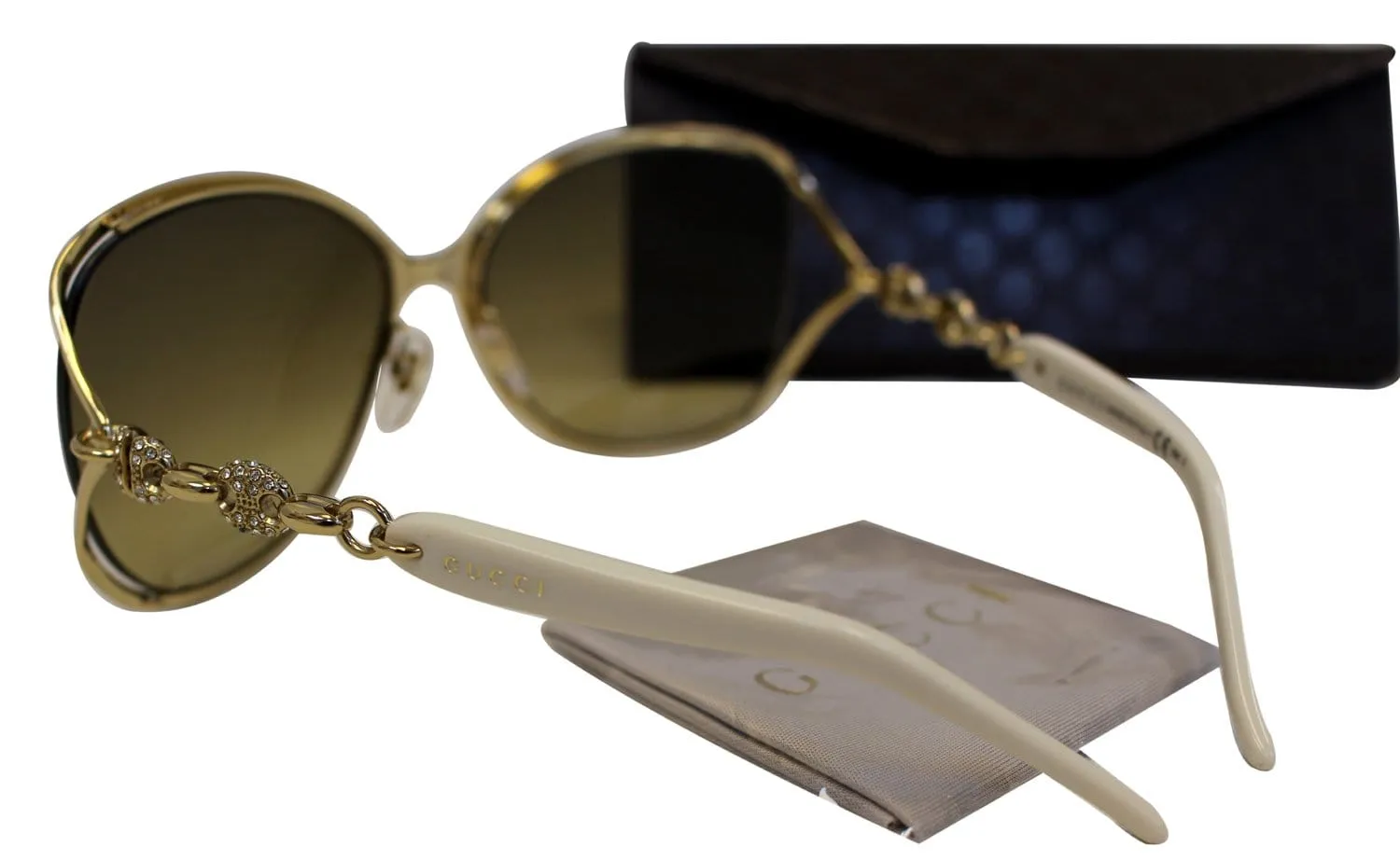 GUCCI Women's GG 4250/N/S Gold/Brown Sunglasses