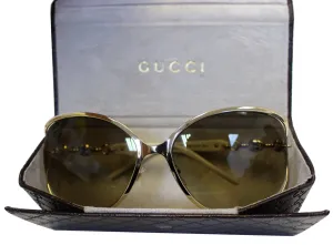 GUCCI Women's GG 4250/N/S Gold/Brown Sunglasses