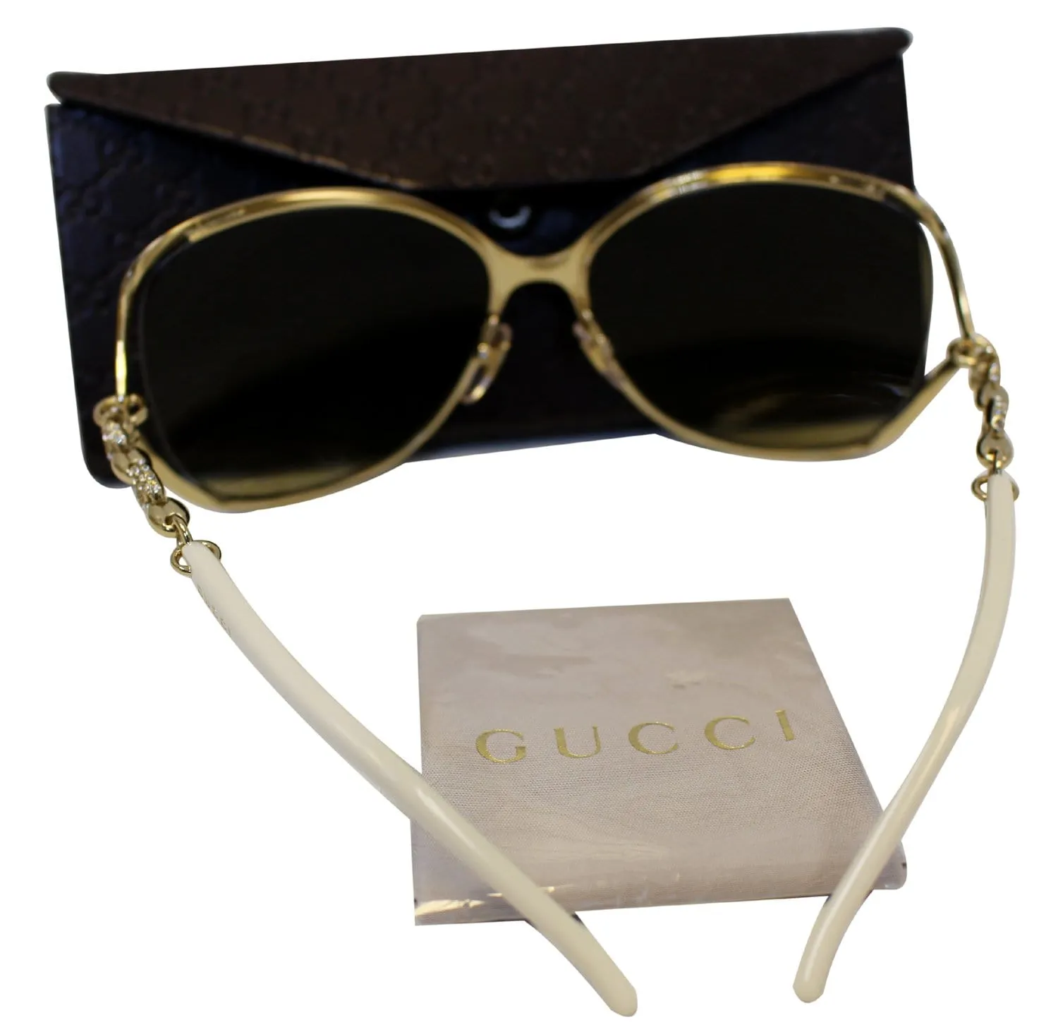 GUCCI Women's GG 4250/N/S Gold/Brown Sunglasses