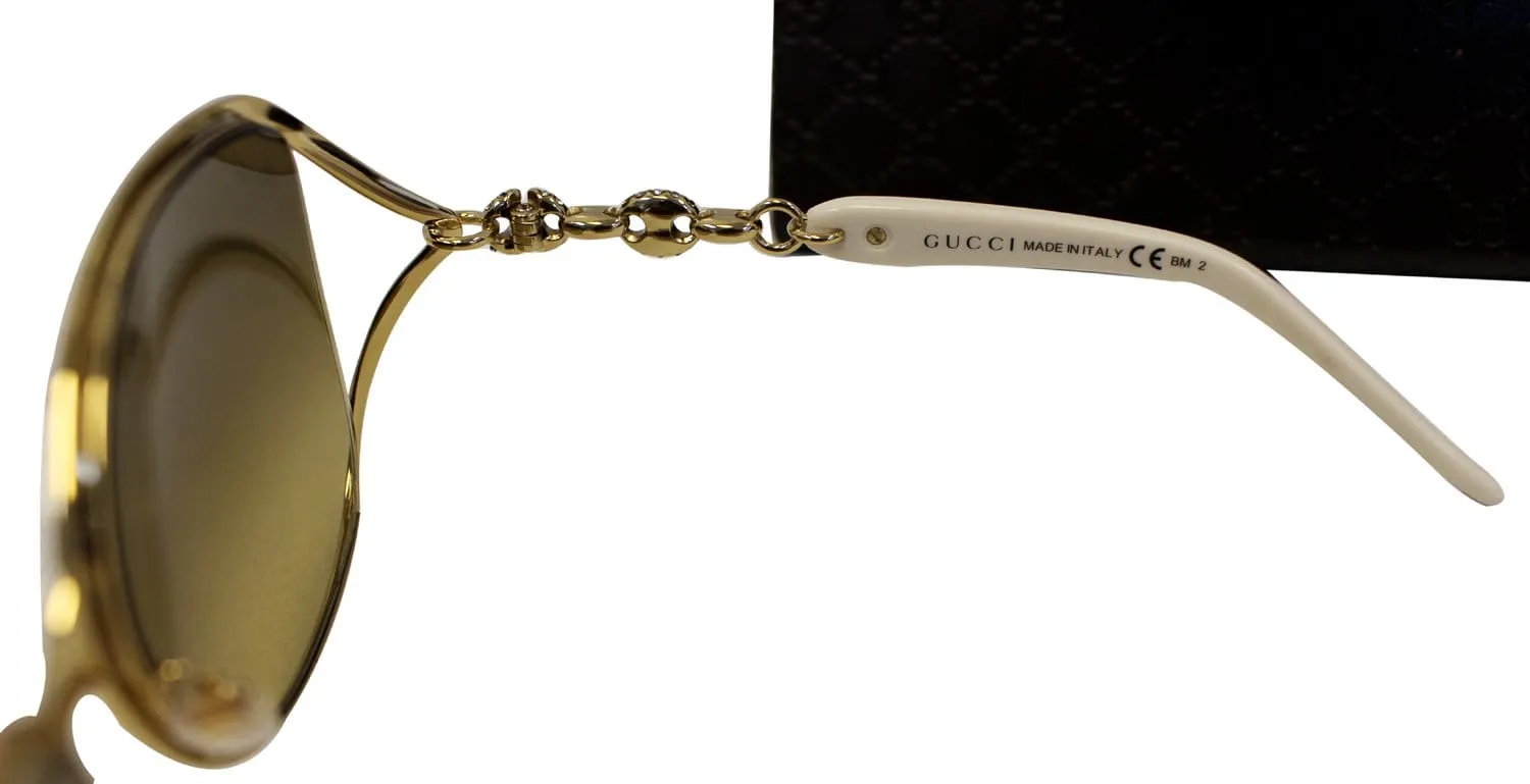 GUCCI Women's GG 4250/N/S Gold/Brown Sunglasses