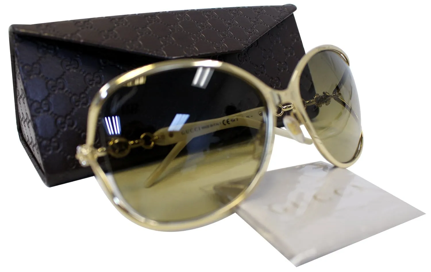 GUCCI Women's GG 4250/N/S Gold/Brown Sunglasses