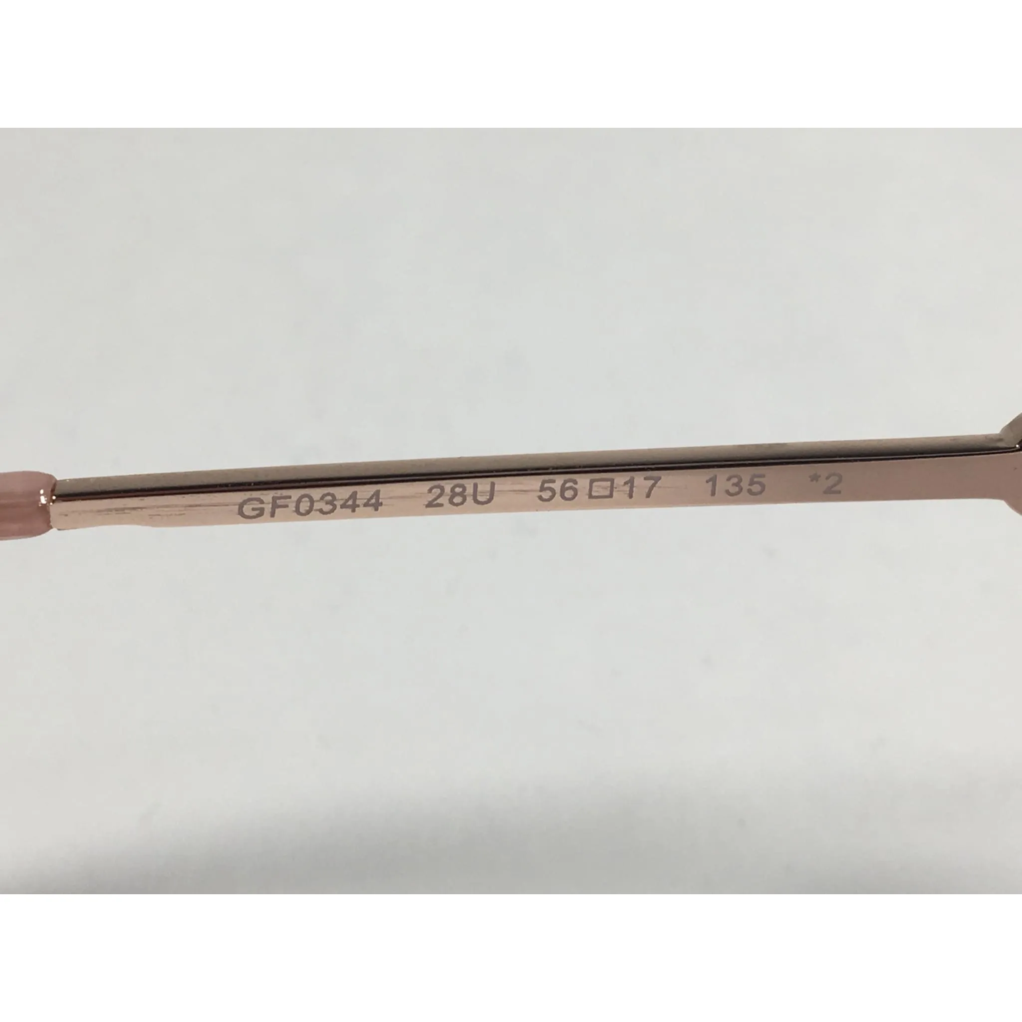 Guess Aviator Pilot Sunglasses Nude Peach Rose Gold Metal Semi Mirror Lens GF0344 28U