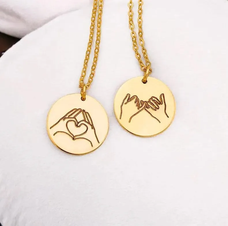 Hand Gesture Pendant Necklace