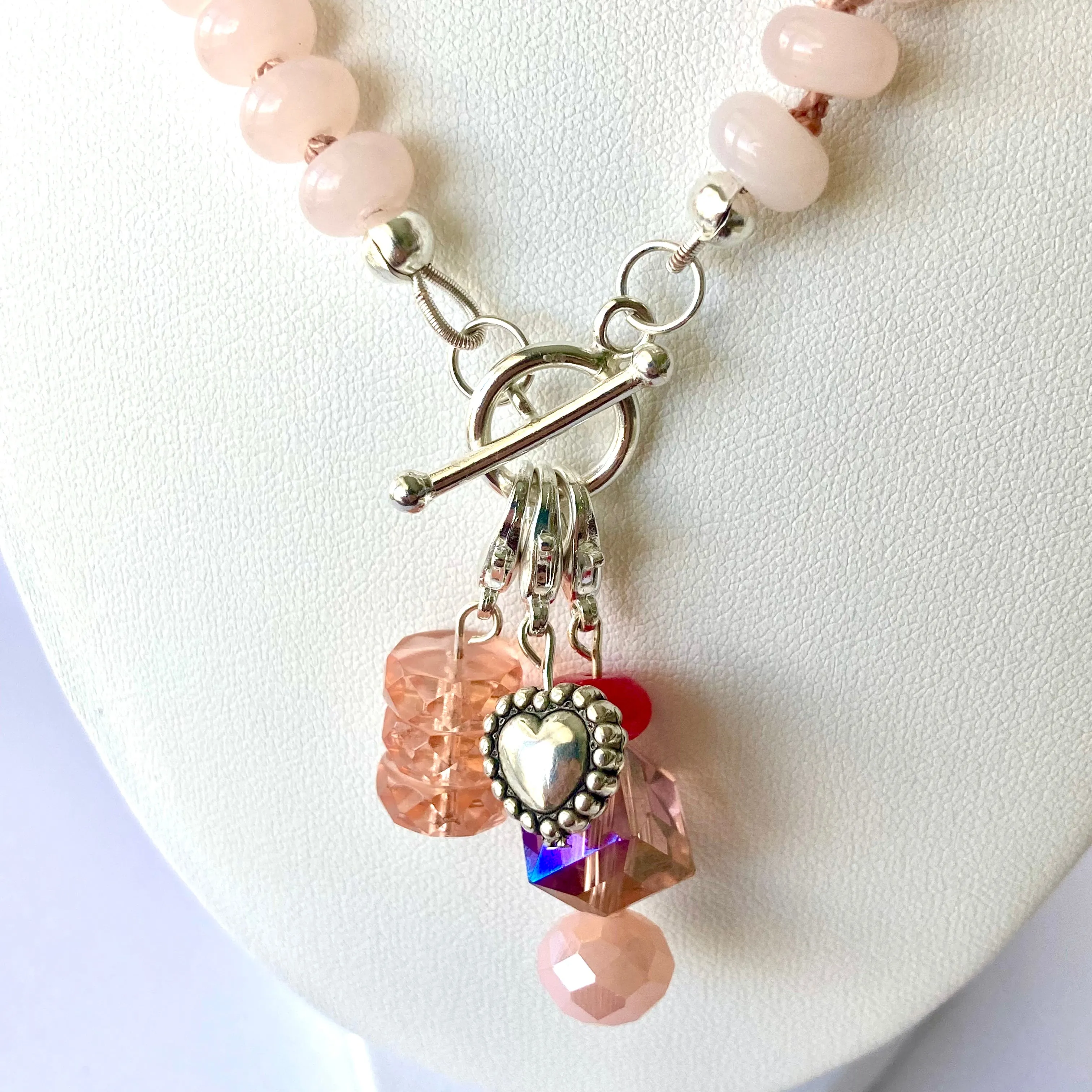 HAND KNOTTED RONDELLE NECKLACE | 8MM “LOVE”