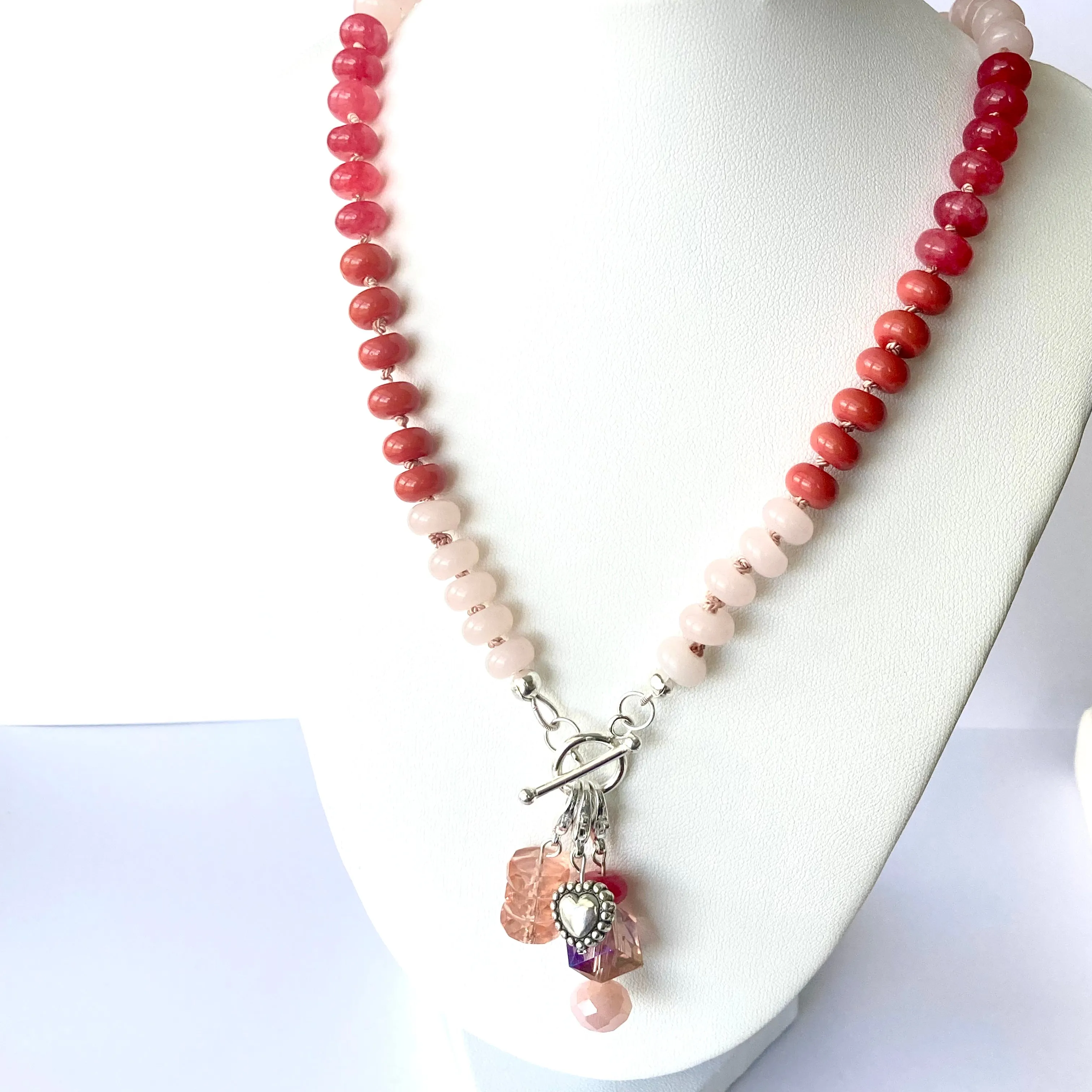 HAND KNOTTED RONDELLE NECKLACE | 8MM “LOVE”