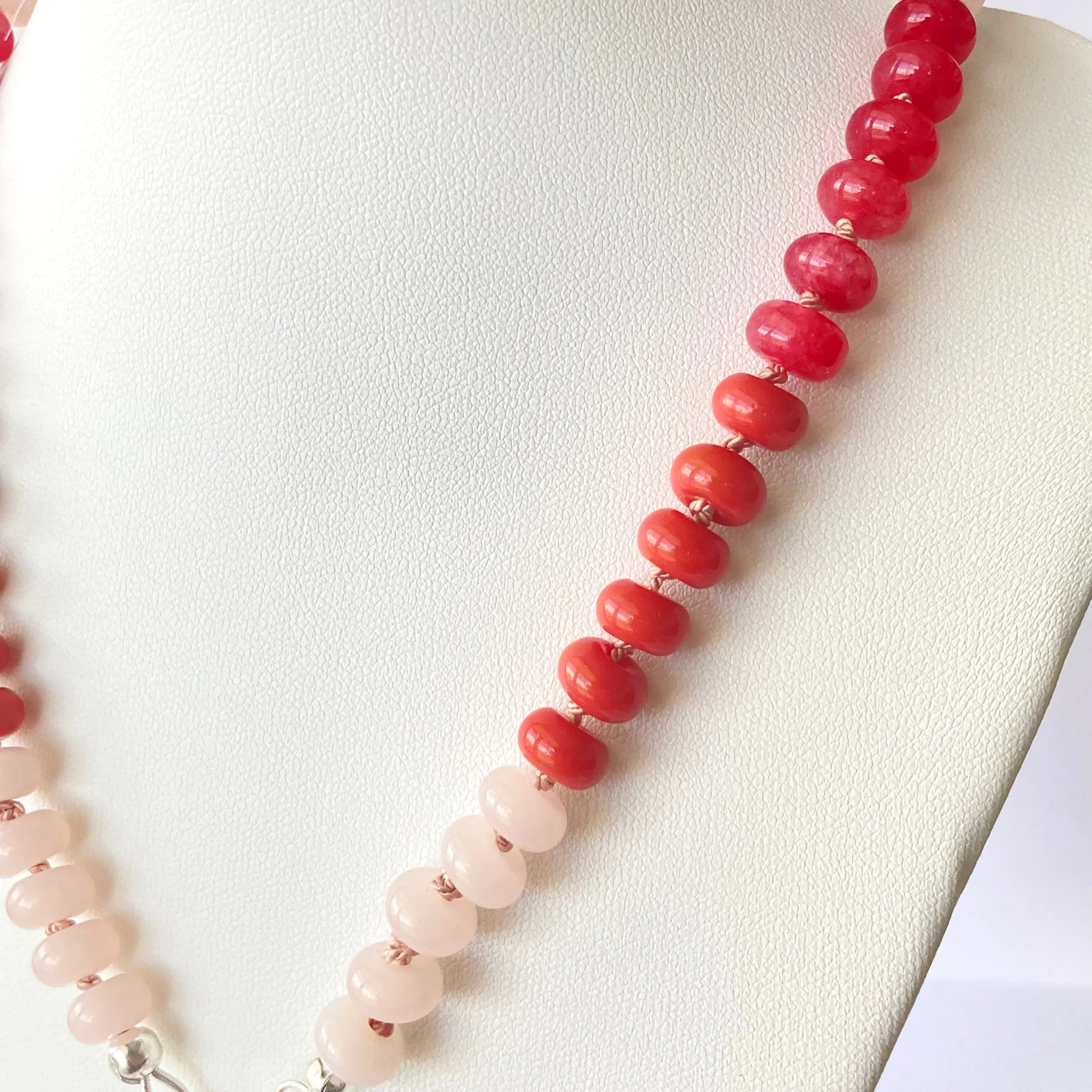 HAND KNOTTED RONDELLE NECKLACE | 8MM “LOVE”