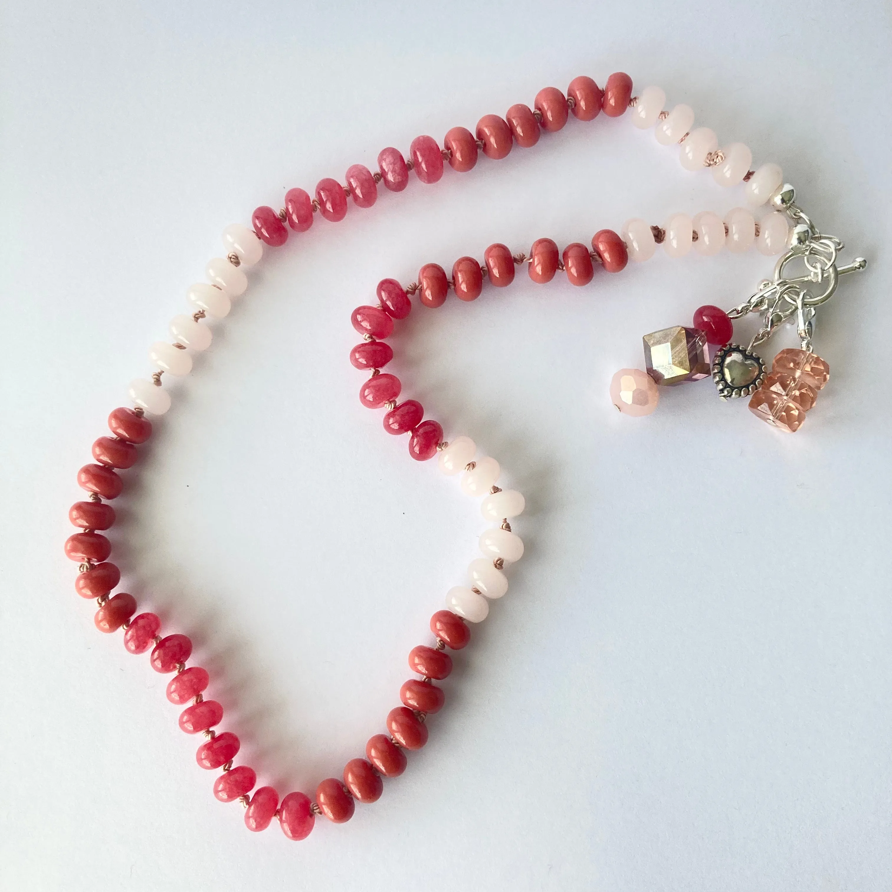 HAND KNOTTED RONDELLE NECKLACE | 8MM “LOVE”