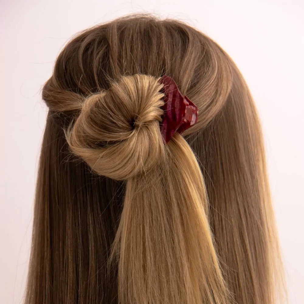 Hand Painted Mini Hair Claw Clip for Fine Hair
