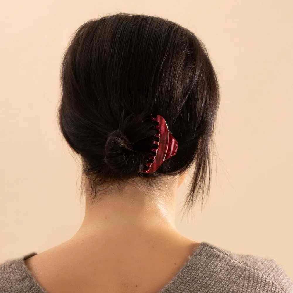 Hand Painted Small Hair Claw Clip for Fine Hair