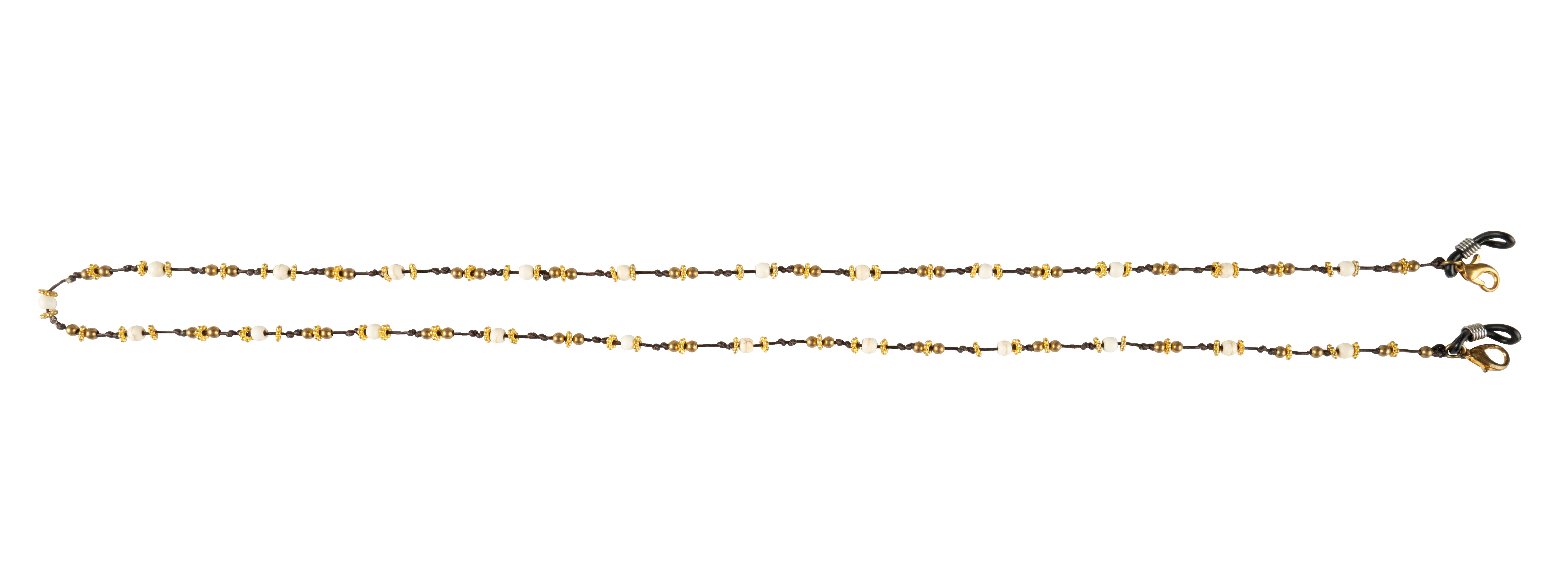 Handmade Fashion Accessories Eyeglasses Strap/Mask Strap Brass with Colorful Beaded, Crystal, Pearl