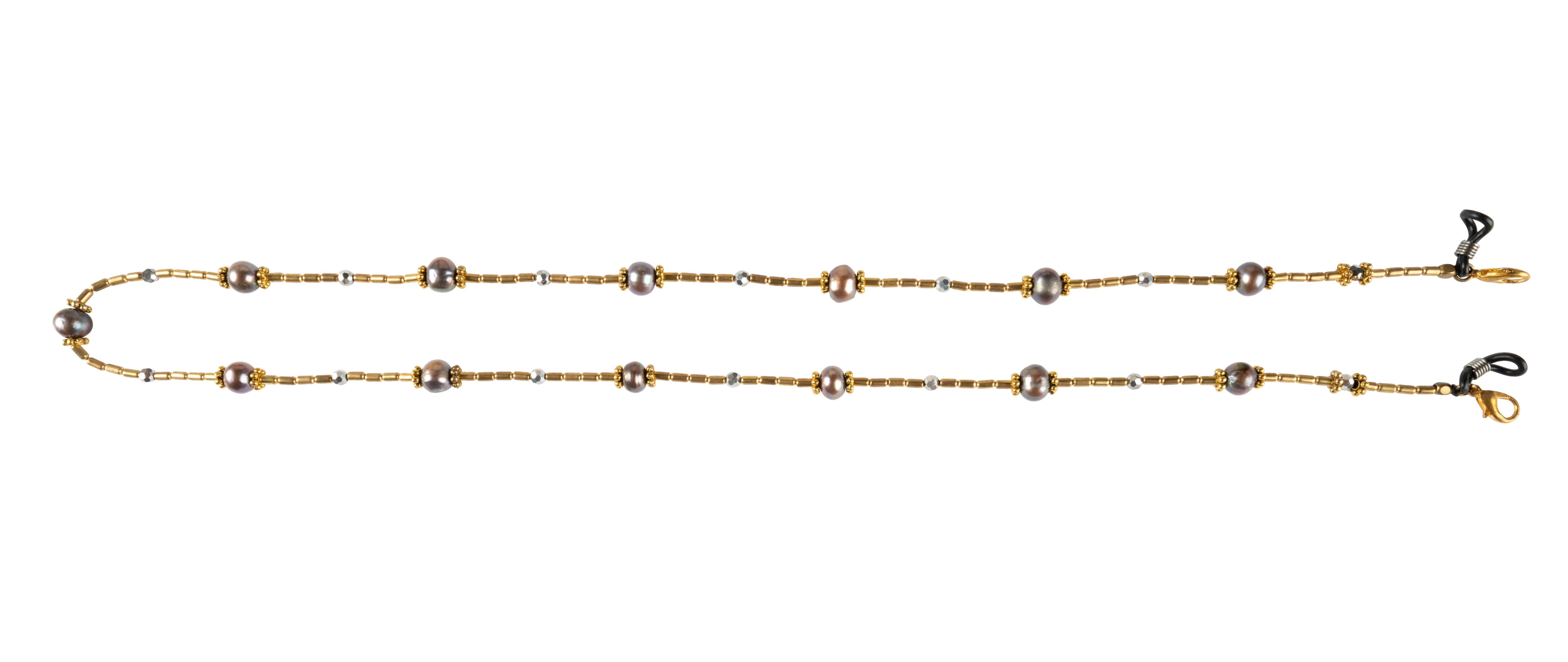Handmade Fashion Accessories Eyeglasses Strap/Mask Strap Brass with Colorful Beaded, Crystal, Pearl