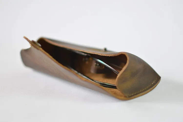 Handmade Genuine Natural Leather Sunglasses Holder, Glasses Case, Sunglasses Organizer F01