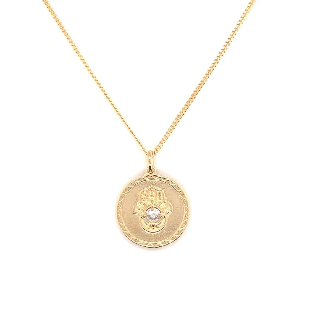 Hannah Hamsa Charm Necklace