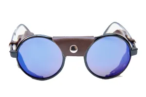 Happy Hour - Dusters Sunglasses Matte Black/Brown Leather