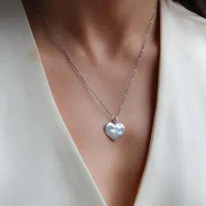 Hayley Heart Fine Chain Necklace, Silver
