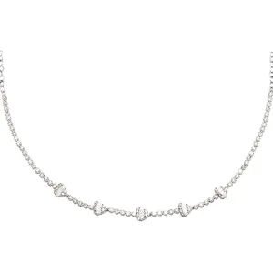 Heart Diamond Tennis Choker 14K
