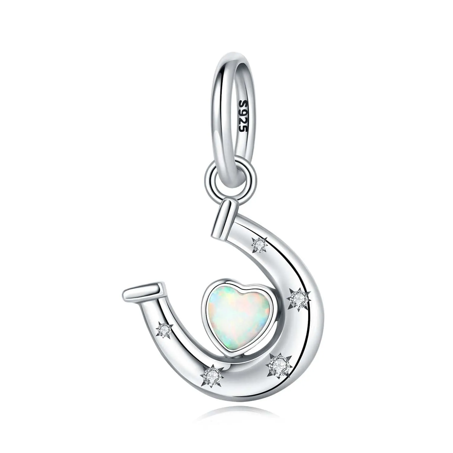 Heart Horseshoe Charm