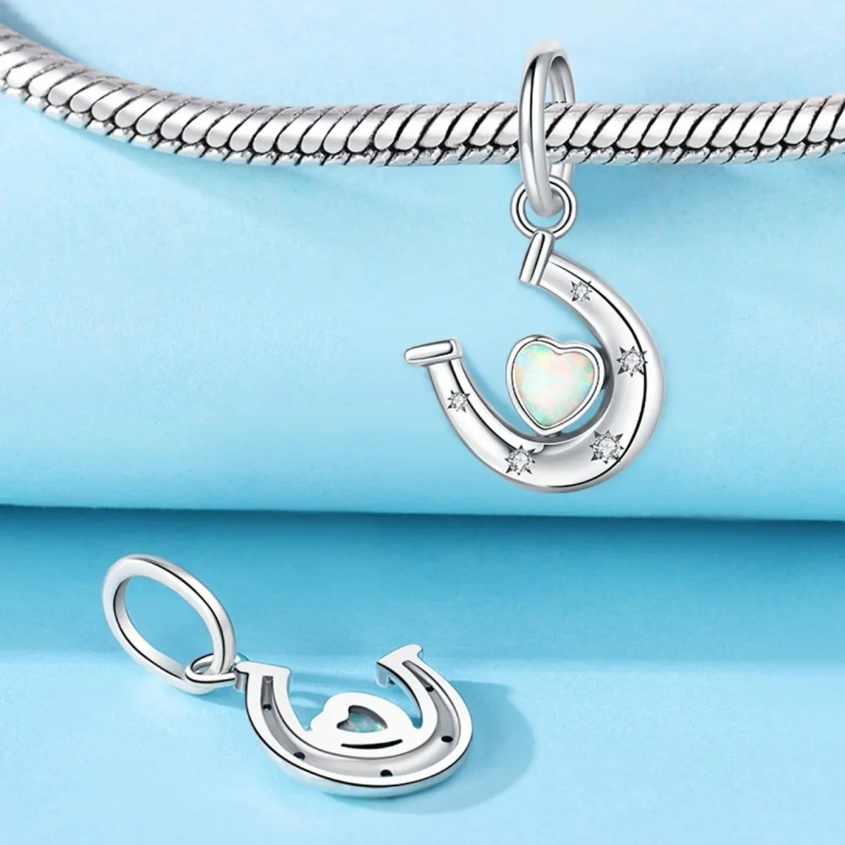 Heart Horseshoe Charm