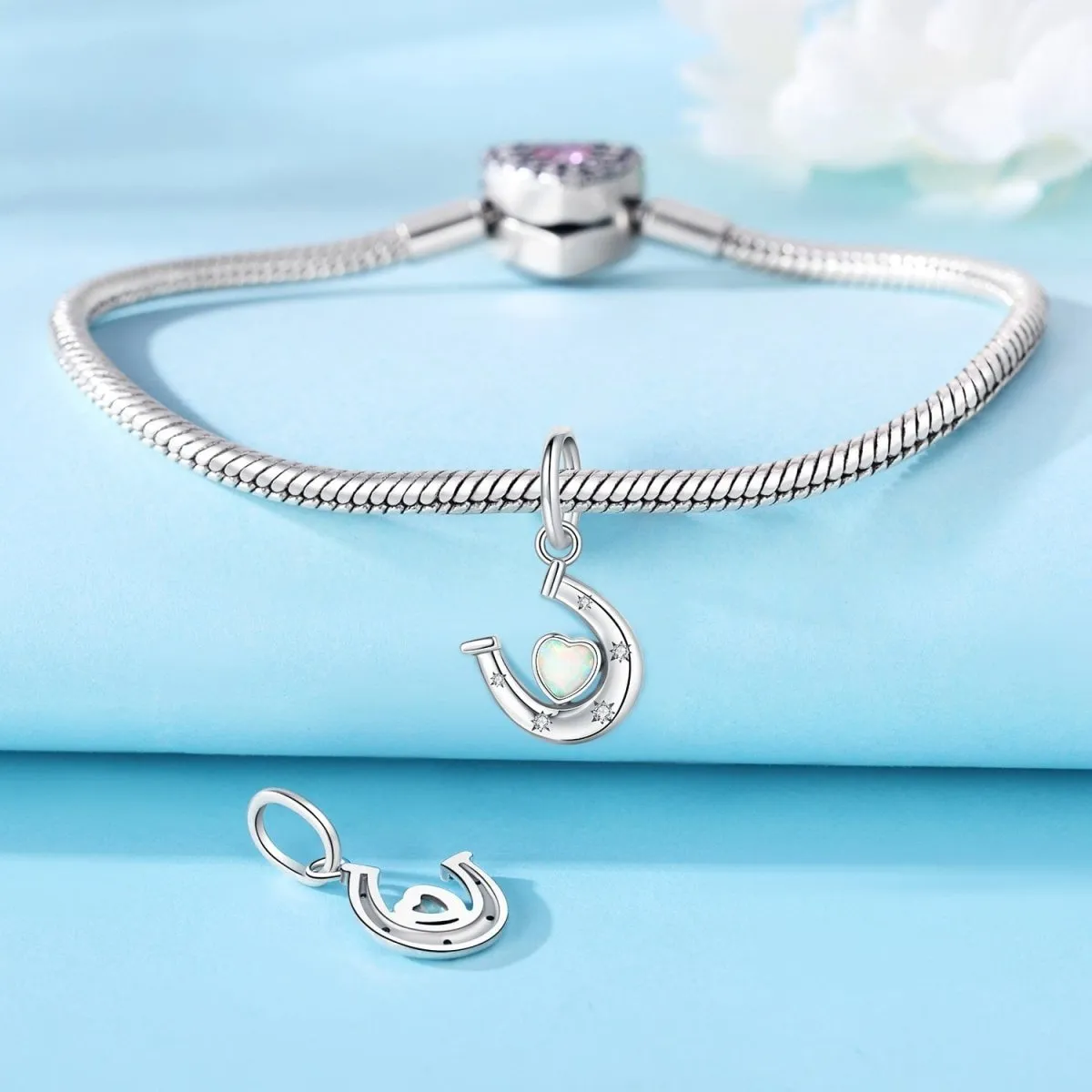 Heart Horseshoe Charm