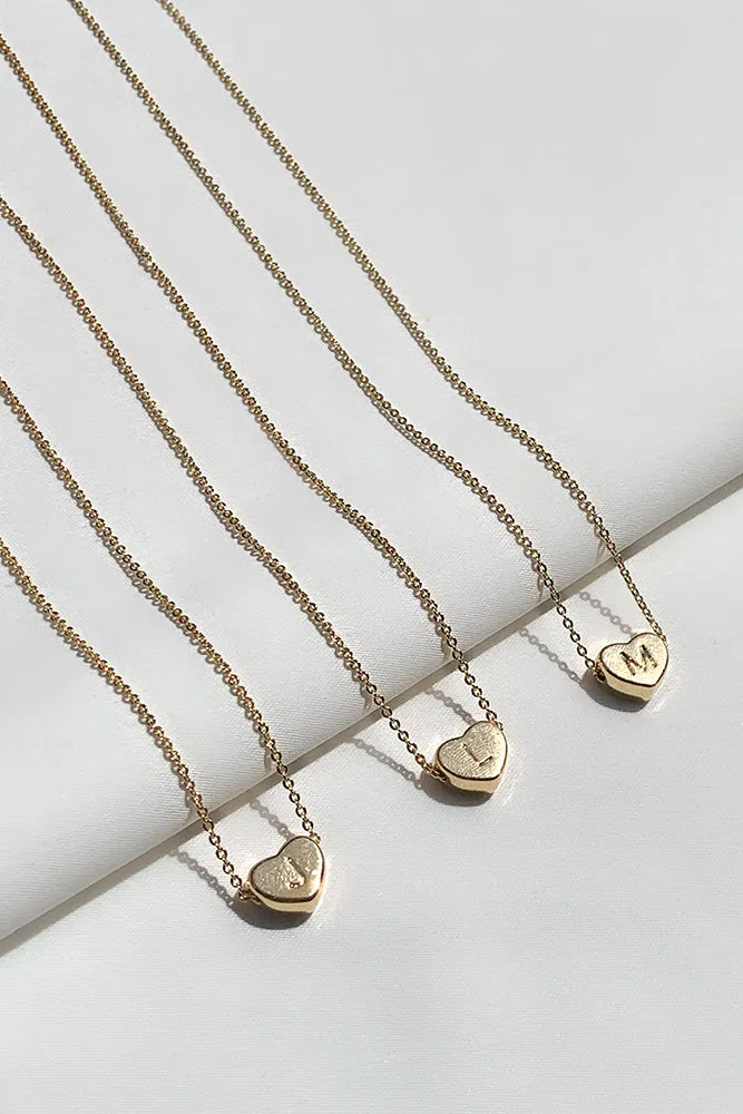 Heart Initial Necklace