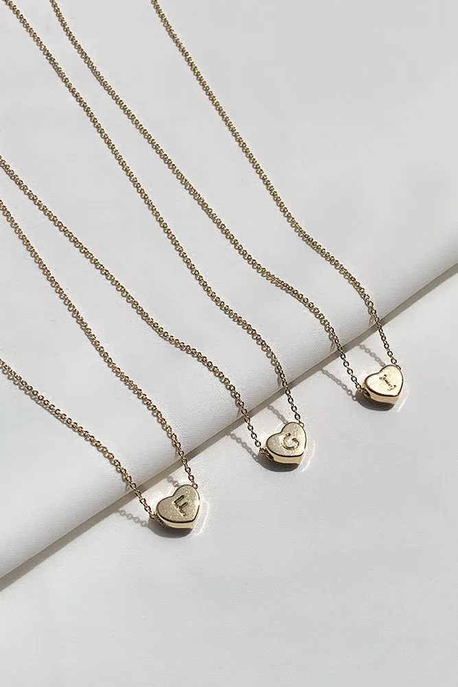 Heart Initial Necklace