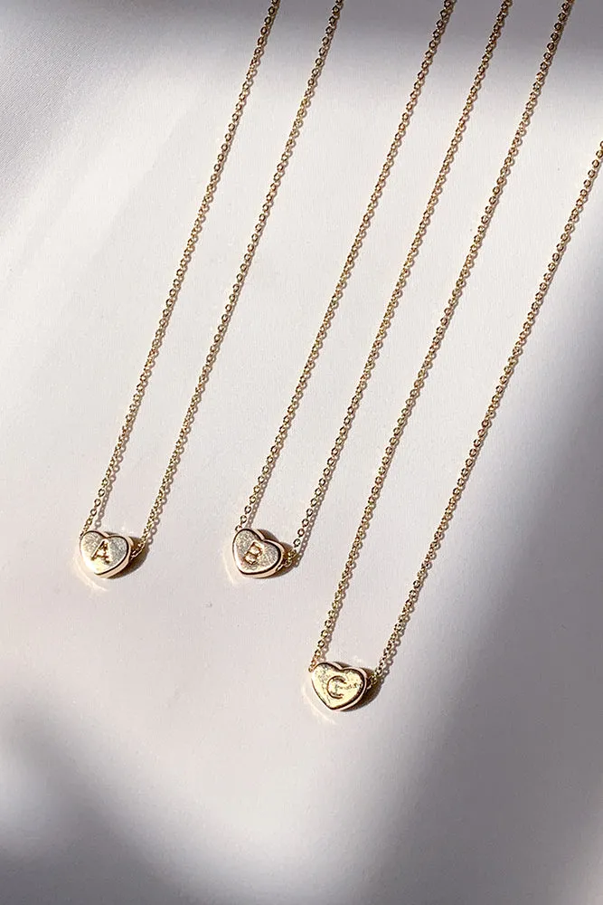 Heart Initial Necklace